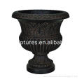 Hot Sale Carving Large black Marble Flowerpot For Garden